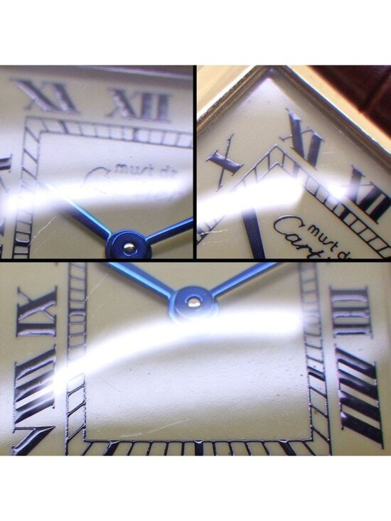 Cartier Watch Must Tank Vermeil SM Rectangular Ivory Dial Brown Calf Leather main image 5
